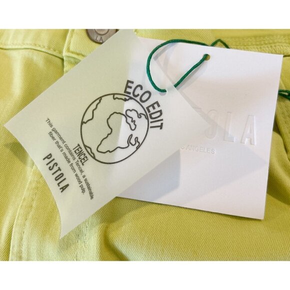 Pistola Women's Plus Size Stretch Jean Shorts Limeade Size 22W NWT - Picture 5 of 7